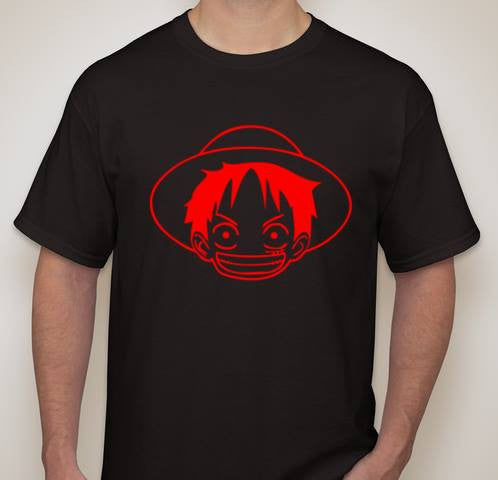 One Piece Anime Straw Hat Red Art T-shirt | Blasted Rat