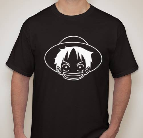 One Piece Anime Straw Hat White Art T-shirt | Blasted Rat