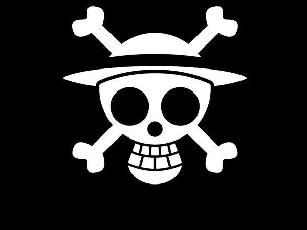 One Piece Straw Hat Jolly Roger Variation | Die Cut Vinyl Sticker Decal | Blasted Rat