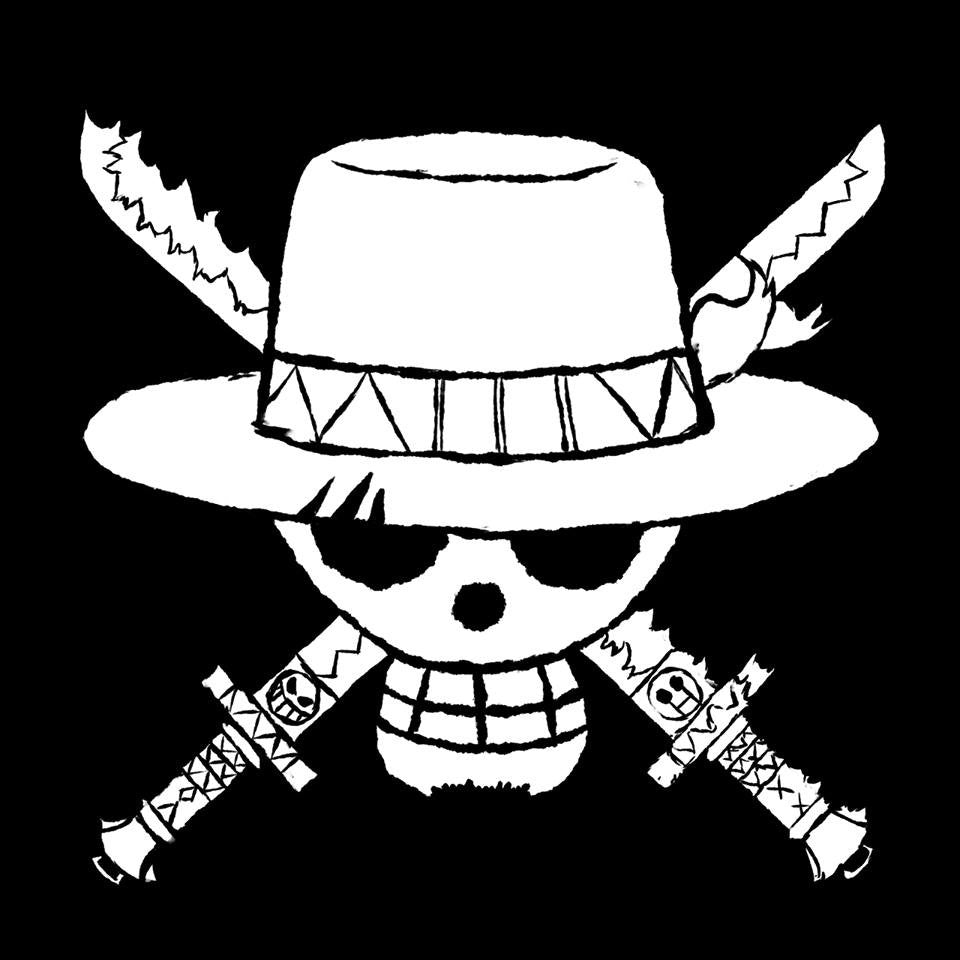 One Piece Straw Hat Jolly Roger Variation2 | Die Cut Vinyl Sticker Decal | Blasted Rat