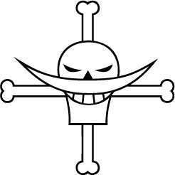 One Piece Whitebeard Jolly Roger | Die Cut Vinyl Sticker Decal | Blasted Rat