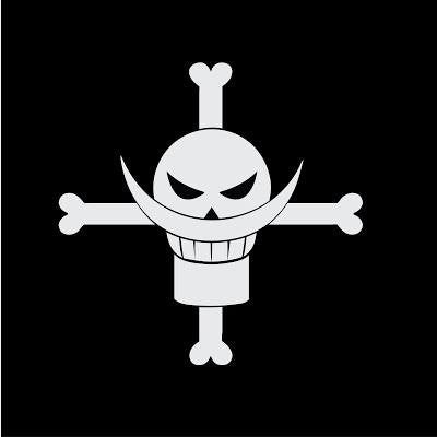 One Piece Whitebeard Jolly Roger Variation | Die Cut Vinyl Sticker Decal | Blasted Rat
