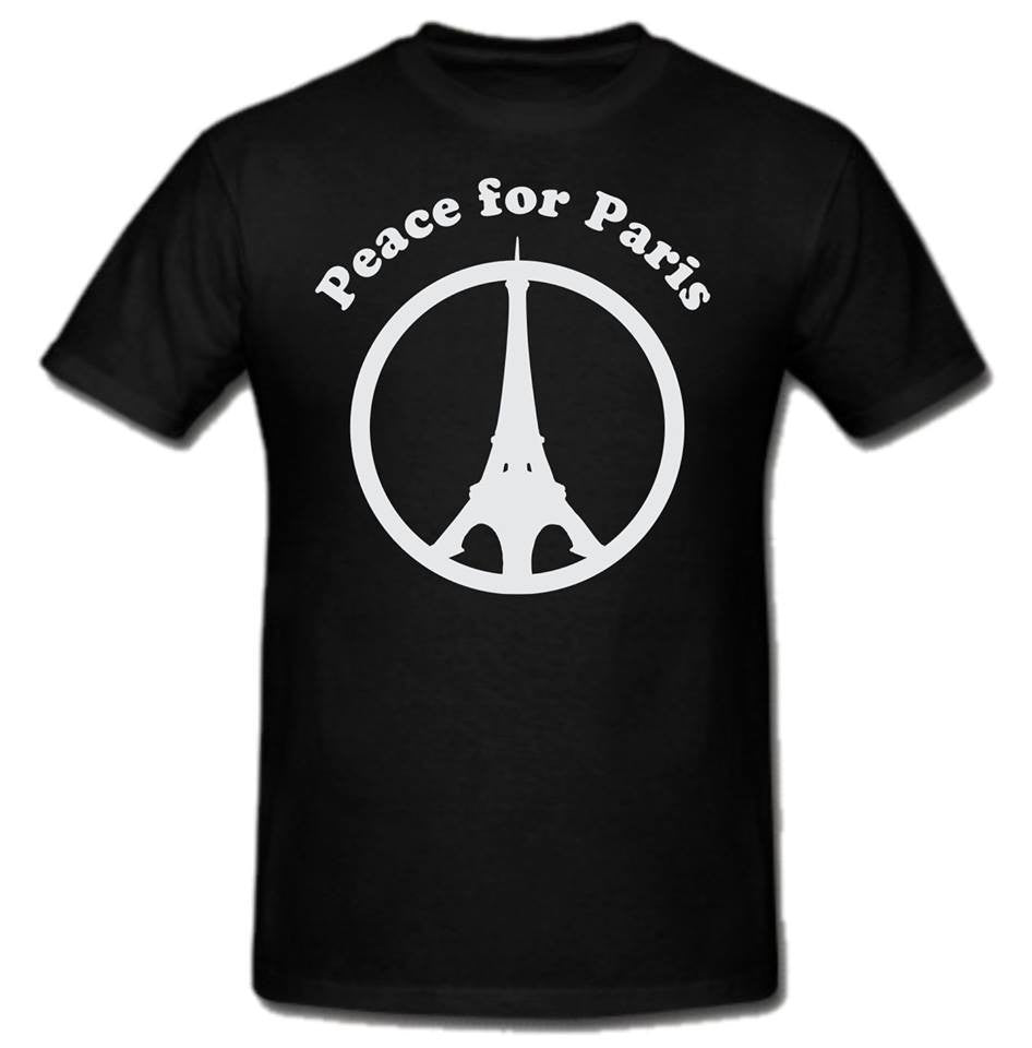 Eiffel Tower Peace For Paris November 13 2015 Terror Attack Solidarity With The Victims T-shirt | Blasted Rat
