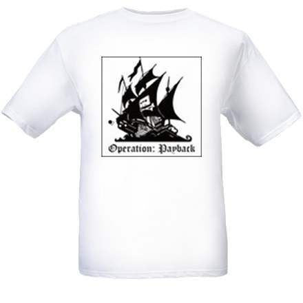 Anonymous the Pirate Bay Operation Payback T-shirt