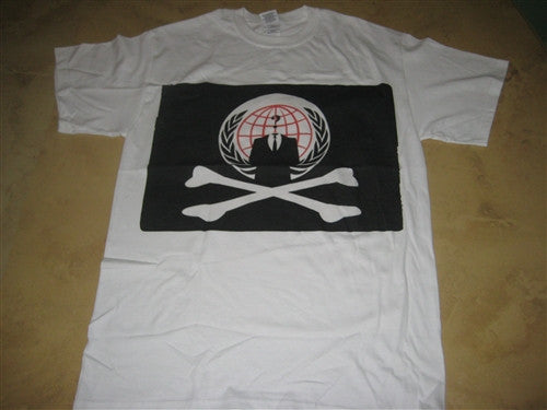 Anonymous Pirate Flag with Crossbones T-shirt | Blasted Rat