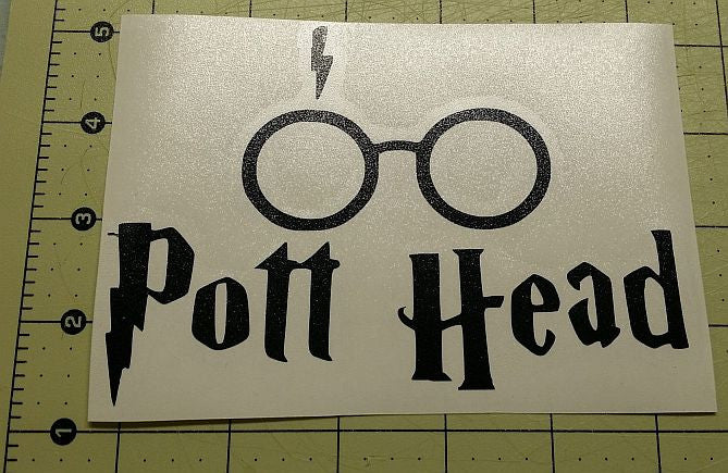 Harry Potter Eyeglasses Pott Head |  Die Cut Vinyl Sticker Decal