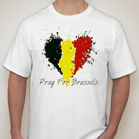 22 March 2016 Pray For Brussels Belgium Terror Attack Bruxelles Airport Metro T-shirt | Blasted Rat