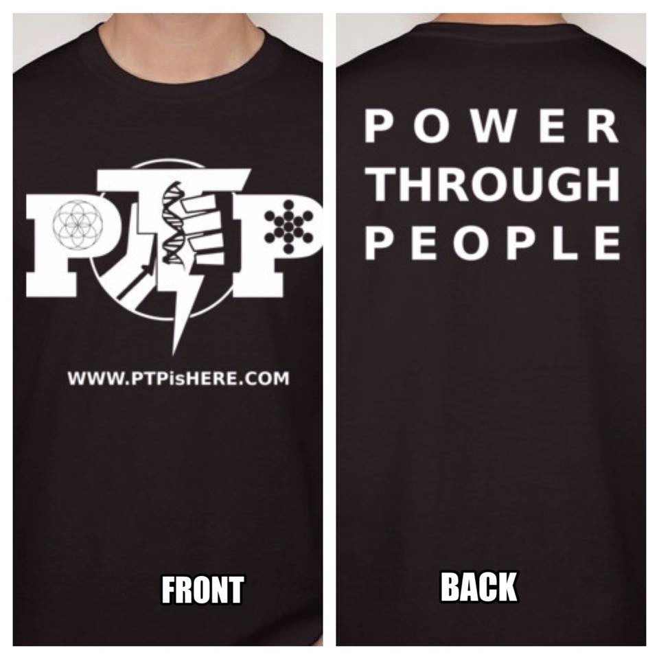 PTP Hip Hop Artist Power Through People Logo URL T-shirt