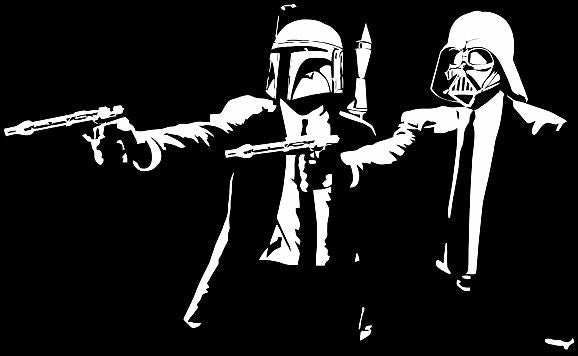 Darth Vader Boba Fett Pulp Fiction | Die Cut Vinyl Sticker Decal | Blasted Rat