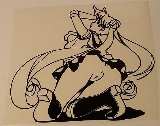Sailor Moon Naked From Behind Hentai Manga Die Cut Vinyl Sticker Decal