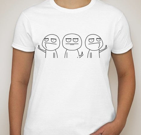 Middle Finger FU Meme Women T-shirt | Blasted Rat