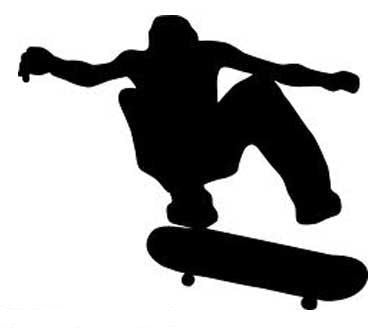 Skateboarder Silhouette | Die Cut Vinyl Sticker Decal | Blasted Rat