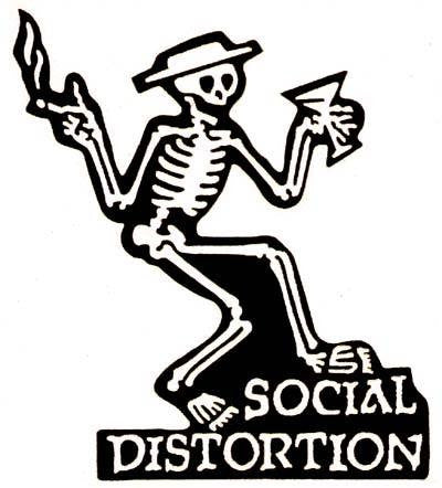 Social Distortion Skeleton | Die Cut Vinyl Sticker Decal | Blasted Rat
