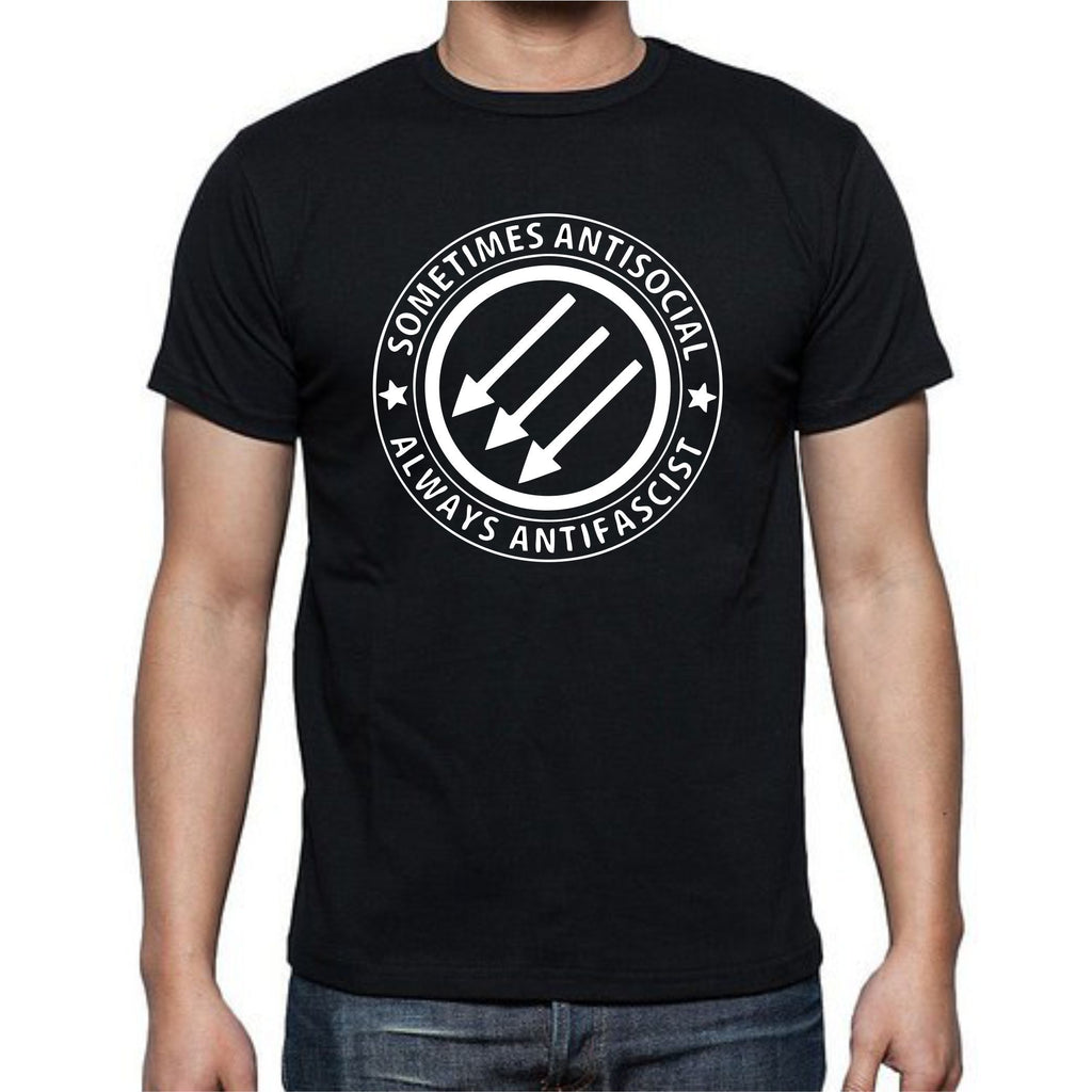 Sometimes Antisocial Always Antifascist T-Shirt