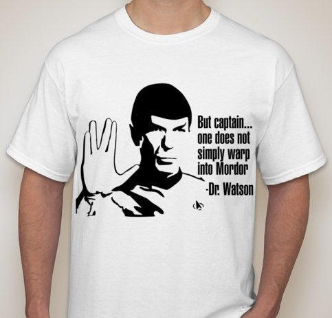 Spock Leonard Nimoy One Does  Not Simply Funny Quote T-shirt  | Blasted Rat