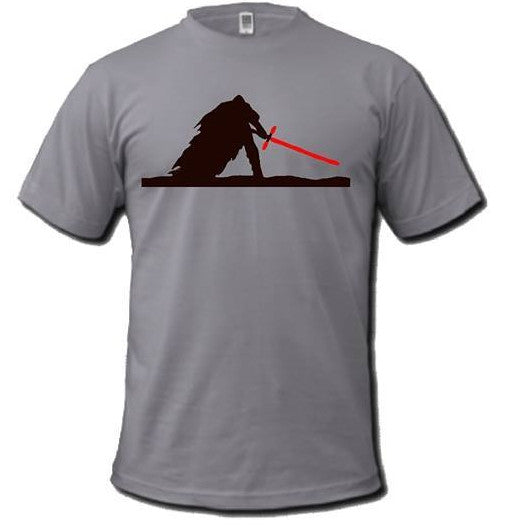 Kylo Ren Silhouette Star Wars Episode VII The Force Awakens Red Lightsaber T-shirt