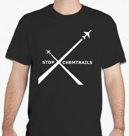 Stop Chemtrails Airplanes Protest T-shirt  | Blasted Rat