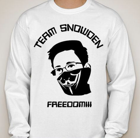 Team Edward Snowden Anonymous Bandana Citizenfour Whistleblower Movie Long Sleeve T-shirt