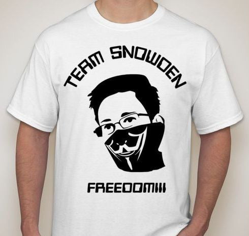 Team Edward Snowden Anonymous Bandana Citizenfour Whistleblower Movie T-shirt