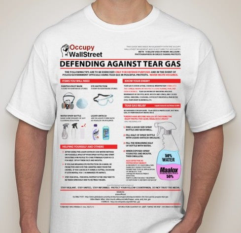 Defending Against Tear Gas Occupy Street Medic T-shirt | Blasted Rat