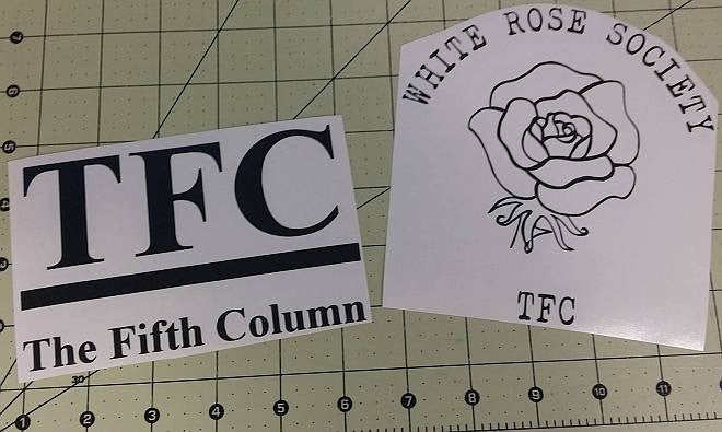 The Fifth Column News White Rose Society TFC Combo Pack | Die Cut Vinyl Sticker Decal