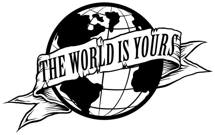 Scarface The World Is Yours Globe | Die Cut Vinyl Sticker Decal | Blasted Rat