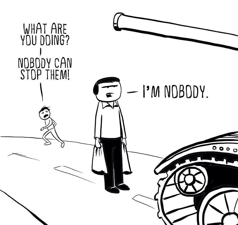Tiananmen Square I'm Nobody | Die Cut Vinyl Sticker Decal | Blasted Rat