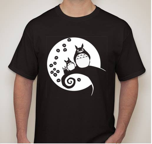 Totoro Nightmare Before Christmas Anime Bat Owl T-shirt | Blasted Rat
