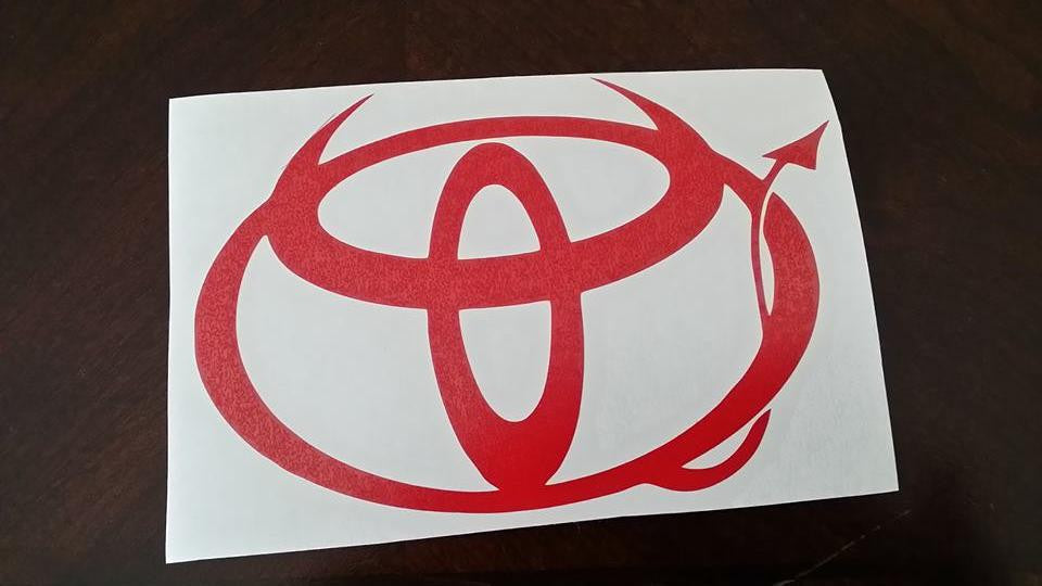 JDM Toyota Evil Logo |  Die Cut Vinyl Sticker Decal | Blasted Rat