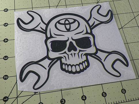 Toyota Skull Wrench | Die Cut Vinyl Sticker Decal | Blasted Rat