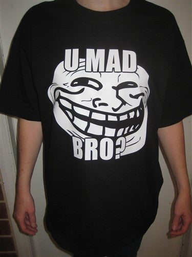 U MAD BRO? Troll Face Meme T-shirt | Blasted Rat