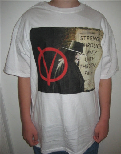 Anonymous V for Vendetta | Strength Through Unity T-shirt | Blasted Rat