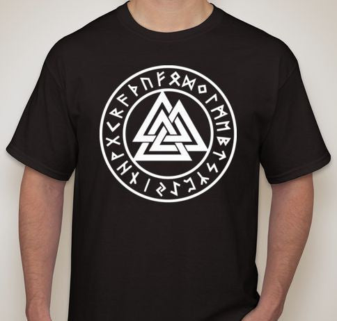Valknut Rune Odin Trinity Symbol Viking T-shirt  | Blasted Rat
