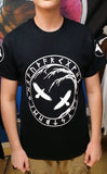 Viking Birds Yggdrasil Tree Of Life Eagle Flying Crow Sleeve Logos T-shirt | Blasted Rat