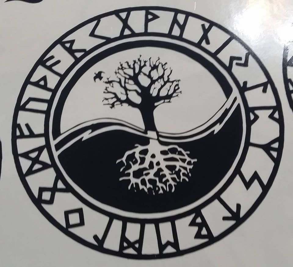 Viking Rune Tree Of Life Amulet | Die Cut Vinyl Sticker Decal