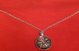 Viking Vegvisir Icelandic Sailor Rough Weather Protection Rusty Brown Medallion Nordic Jewelry Necklace