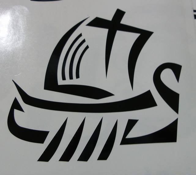 Viking Ship Stencil Art |  Die Cut Vinyl Sticker Decal