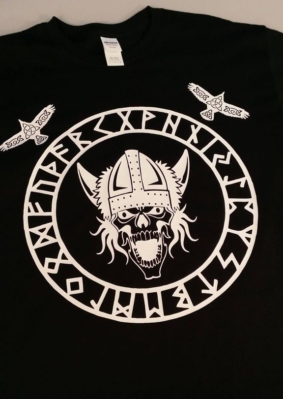 Viking Warrior Skull Ravens Rune Norse T-shirt | Blasted Rat