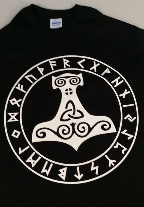 Viking Thor's Hammer Mjolnir Rune Norse T-shirt  | Blasted Rat