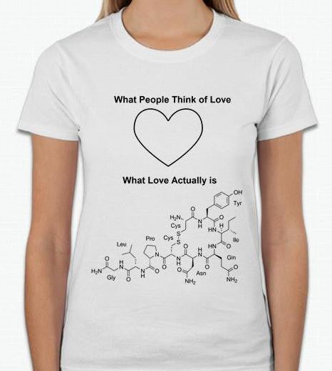 Love Is Chemistry Women T-shirt | Blasted Rat