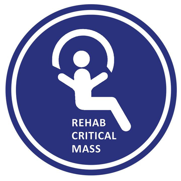 Wheelchair Rehab Critical Mass Logo  |  Die Cut Vinyl Sticker Decal | Blasted Rat